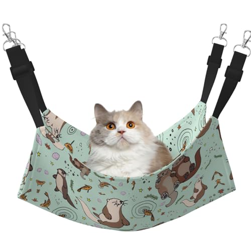 KAPPTYY Otters Hängematte, Bett für Haustiere, mit verstellbaren Riemen und Metallhaken, doppelseitiges Bett KAPPTYY Otters Hängematte, Bett für Haustiere, mit verstellbaren Riemen und Metallhaken, doppelseitiges Bett von KAPPTYY