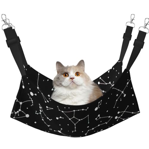 KAPPTYY Sternenhimmel-Hängematten-Bett mit verstellbaren Riemen und Metallhaken, doppelseitiges Bett von KAPPTYY