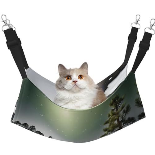 KAPPTYY Tannennadelbaum für den Winter, hängende Haustier-Hängematte mit verstellbaren Riemen und Metallhaken, doppelseitiges Bett KAPPTYY Tannennadelbaum für den Winter, hängende Haustier-Hängematte mit verstellbaren Riemen und Metallhaken, doppelseitiges Bett von KAPPTYY