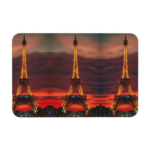 KAPPTYY Tower Paris Abtropfmatte mit Kieselgur-Motiv, saugfähig, passt zu jeder Theke, vielseitig einsetzbar für Zuhause von KAPPTYY
