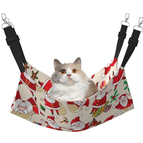 KAPPTYY Weihnachts-Hängemattenbett mit Cartoon-Weihnachtsmann-Motiv, mit verstellbaren Riemen und Metallhaken, doppelseitiges Bett KAPPTYY Weihnachts-Hängemattenbett mit Cartoon-Weihnachtsmann-Motiv, mit verstellbaren Riemen und Metallhaken, doppelseitiges Bett von KAPPTYY
