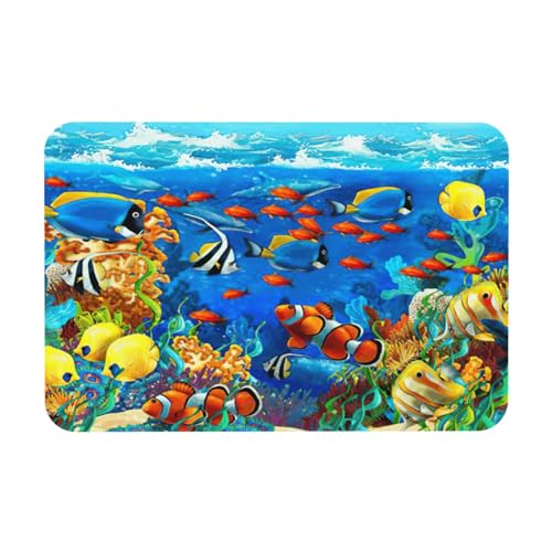 Ocean Tropical Fish Coral Undersea World Printing Dish Drying Mat Diatomeous Earth Absorbent Mat Match Any Counter to Multiple Usage for Home von KAPPTYY