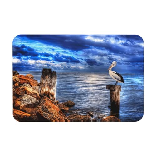 Pelican Birds Blue Sea Sky Printing Dish Drying Mat Diatomeous Earth Absorbent Mat Match Any Counter to Multiple Usage for Home von KAPPTYY