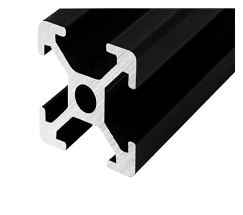 1 STÜCK SCHWARZ 1515 Aluminiumprofil-Extrusion Eloxiert 100 mm-800mm Länge Linearschiene 15 MM * 15 MM for CNC-3D-Drucker(Black 1515-3.3,100mm) von KAPQIN