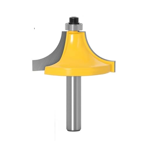 1 x Rundkantenfräser, 1 Radius, 8 Schaft, 1 x Holzfräser, gerader Schaftfräser, Trimmer, Reinigung, bündiger Beschnitt, 8 mm Schaft(8X44) von KAPQIN