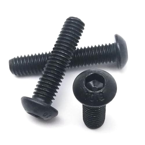 10 STÜCK/20 STÜCK/50 STÜCK/100 STÜCK M1.6 M2 M2.5 M3 M4 M5 M6M8 Sechskant-Innensechskantschraube mit Innensechskant, schwarzer Stahl der Güteklasse 10.9(M5x14mm 10pcs) von KAPQIN