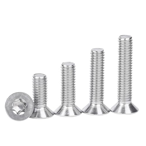 10 STÜCK/20 STÜCK/50 STÜCK Sechslappige Senkkopfschraube M1.4 M1.6 M2 M2.5 M3 M4 M5 M6 304 A2-70 Edelstahl(10mm,M2 (50pcs)) von KAPQIN