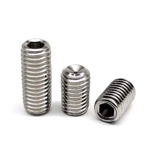 10 STÜCK/50 STÜCK M1.6 M2 M2.5 M3 M4 Innensechskant-Ringschneide-Stellschraube Madenschraube A2 304 Edelstahl(6mm,M2 50pcs) von KAPQIN