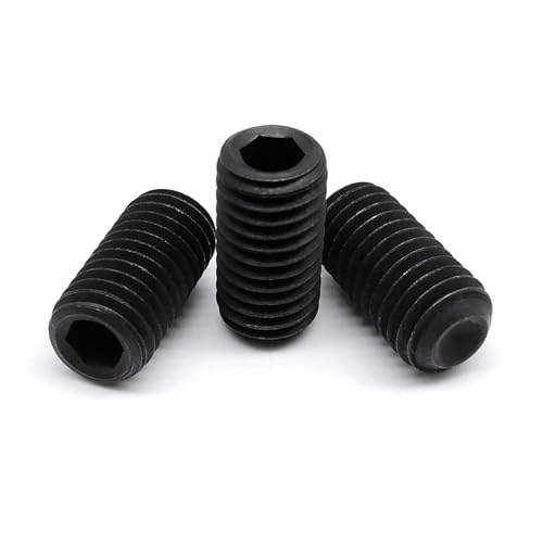 10 STÜCKE/50 STÜCKE M1.6 M2 M2.5 M3 Sechskant-Innensechskant-Ringschneide Madenschraube Stellschraube Schwarz 12,9 Stahl(2mm,M2 50pcs) von KAPQIN