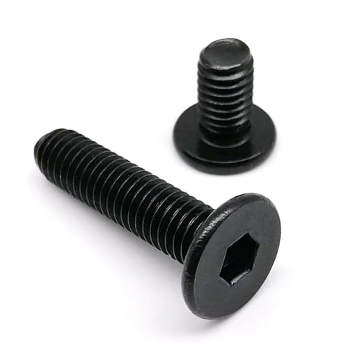 10 STÜCKE/50 STÜCKE M2 M2.5 M3 M4 Schwarz 304 A2-70 Edelstahl Sechskant Innensechskant Dünn Niedrig Flach Waferkopfschraube(30mm,10pcs M4) von KAPQIN