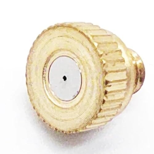 10 STÜCKE Gewinde Messing Nebeldüse 0,1-0,8mm Öffnung Wasser Mister Teile Nebel for Terrasse System Outdoor Kühlung(0.5mm) von KAPQIN