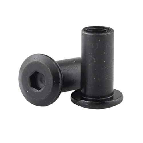 10 STÜCKE M3 M4 M5 M6 M8 Schwarz Verzinkt Große Flache Sechskant Innensechskant Nietverbinder Einsatz Gelenkhülse Kappe Kolbenmutter(M4x20mm 10pcs) von KAPQIN