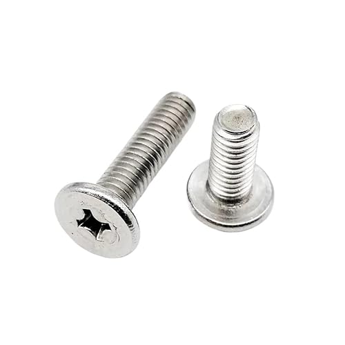 10 STÜCKE M4 M5 M6 A2-70 304 Edelstahl Kreuzschlitzschrauben Dünne Niedrige Flache Waferkopfschraube(16mm,M5 10pcs) von KAPQIN