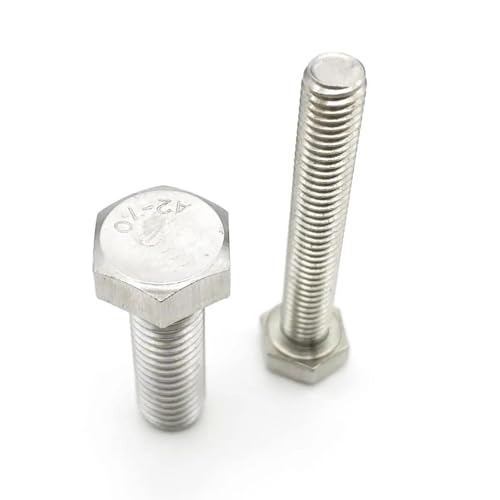1PC/10PCS M5 M6 M8 A2-70 304 Stainless Steel External Hex Screw Outer Hexagon Head Bolt(100mm,M6 10pcs) von KAPQIN