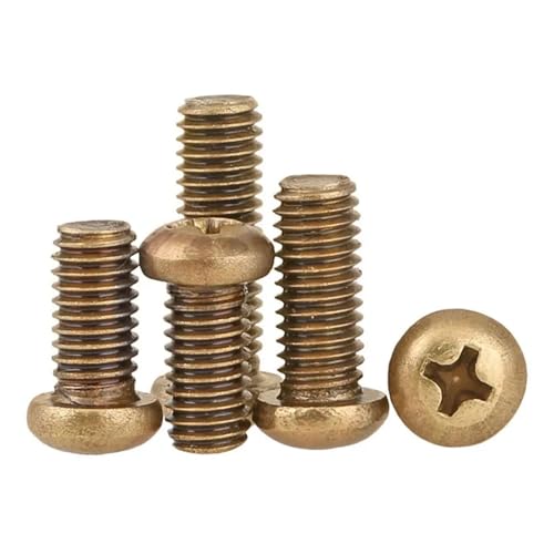 1PC/2PCS/5PCS/10PCS/20PCS Messing Rundkopfschraube Massiv Kreuz Pan M2 M2.5 M3 M4 M5 M6(M5 x 30mm-2pcs) von KAPQIN