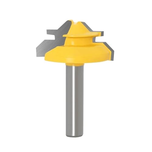 1PC/3PCS 8mm Schaft 45 Grad Schloss Gehrung Router Bit Fräser Holzbearbeitung Werkzeug for Holz Werkzeuge(8x34.9mm) von KAPQIN