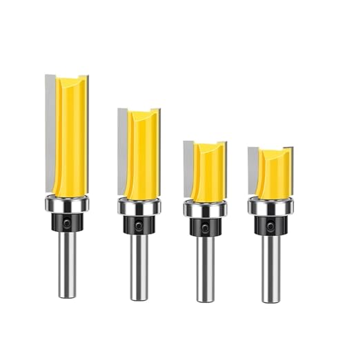 1PC/4PCS 8mm Schaft Gerade Bit Wolframkarbid Doppelflöte Router Bits Fräser for Holz Holzbearbeitung Werkzeug Router Bit(4Pcs 8mm Shank) von KAPQIN