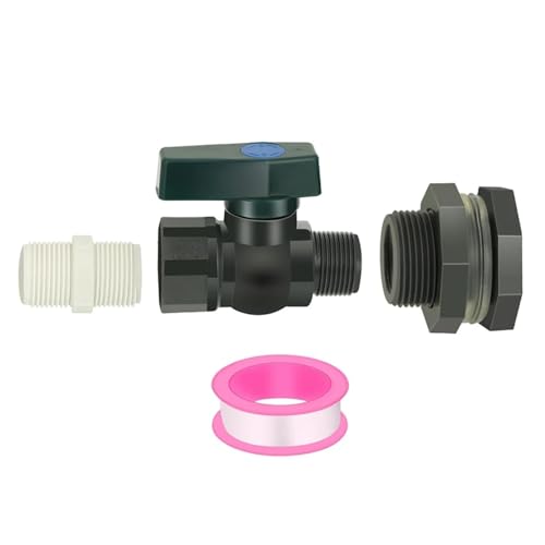 1SET PVC-Wasserfass-Zapfhahn-Kit, Anschluss-Abflussadapter mit innerem Anschluss for Garten, Regentonne, Werkzeugbedarf 1SET PVC-Wasserfass-Zapfhahn-Kit, Anschluss-Abflussadapter mit innerem Anschluss for Garten, Regentonne, Werkzeugbedarf von KAPQIN