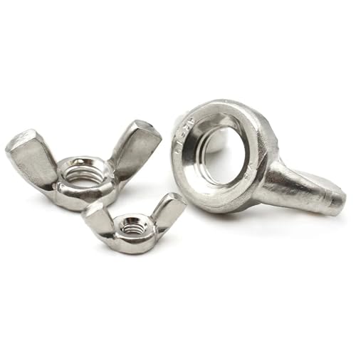 2 STÜCK/5 STÜCK/10 STÜCK/20 STÜCK 304 Edelstahl Spezialförmige Handschraube Flügelmutter Schmetterlingsflügelmuttern Klauenmutter M3 M4 M5 M6 M8 M10 M12(M8(5PCS)) von KAPQIN