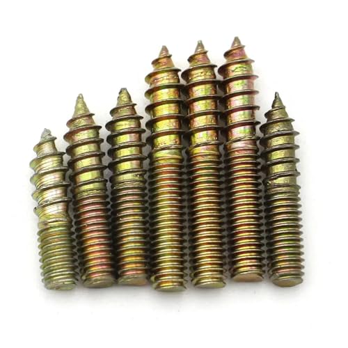 2 STÜCK/5 STÜCK/10 STÜCK/20 STÜCK M4 M5 M6 M8 M10 Verzinkter Innensechskantkopf Selbstschneidende doppelseitige Möbelmontageschraube Spitzspitze Sofa-Treppenschraube(M4x25mm (10PCS)) von KAPQIN