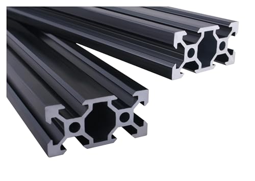 2 STÜCKE 2040 Schwarzes Aluminiumprofil Extrusion Anodische Oxidation Linearschiene Aluminiumprofil 2040 Extrusion for CNC-3D-Druckerteile(400mm) von KAPQIN