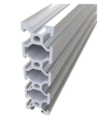 2 STÜCKE 2080 V-Slot Aluminium-Extrusionsprofil 100-550 mm Aluminium-Linearschienen-Schiebeschlitz for CNC-Router 3D-Drucker(Silver Anodized,500mm) von KAPQIN