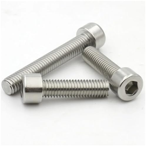 20 STÜCKE/50 STÜCKE M1.6 M2 M2.5 M3 CM 304 A2-70 Edelstahl Sechskant Innensechskant Zylinderkopfschrauben Bolzen(14mm,M3 (20pcs)) von KAPQIN