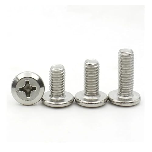 20 STÜCKE M2 M2.5 M3 304 Edelstahl Kreuzschlitzschrauben Einbauschrauben Große Flachkopfschrauben Möbelnieten(5mm,M2.5 (20pcs)) von KAPQIN