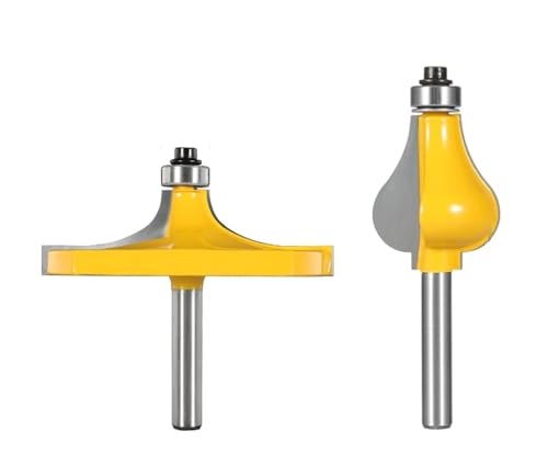 2PCS Armlehne Mühle Handlauf Router Bits Hartmetall Holzbearbeitung Fräser for Holz Bit Gesicht Mühle(2pcs 8mm shank) von KAPQIN