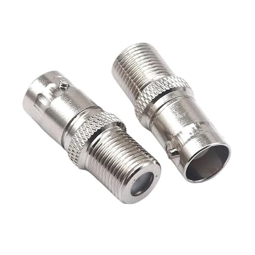 2PCS BNC Buchse Auf F TV Gerade Stecker Zu Stecker Adapter Koaxial 2PCS BNC Buchse Auf F TV Gerade Stecker Zu Stecker Adapter Koaxial von KAPQIN