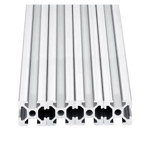4 STÜCKE 2020 T-Slot Aluminium-Extrusionsprofil 20x20mm Eloxiert Linearschiene for 3D-Druckerteile DIY Silber Schwarz(2020 Sliver,200mm) von KAPQIN
