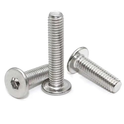 5 STÜCKE/10 STÜCKE M6 M8 304 Edelstahl Dünne Flachkopf Low Profile C-Kopf Innensechskantschrauben(45mm,M6 (10pcs)) von KAPQIN
