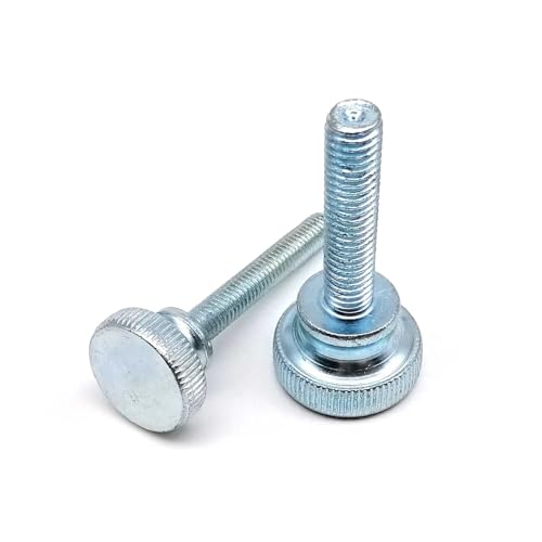 5 STÜCKE Hellblau M3 M4 M5 Doppeldecker-Vorhangfassade Glas Hoher Stufenkopf Handfest Rändelschraube Einstellen Rändelschraube Bolzen(14mm,M3 (5pcs)) von KAPQIN