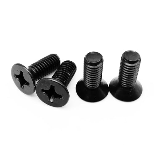 50 STÜCKE/100 STÜCKE M2 M2.5 M3 M4 Kreuzschlitz Phillips Flache Senkkopfschraube Bolzen Schwarz Kohlenstoffstahl(100pcs M2x8mm) von KAPQIN