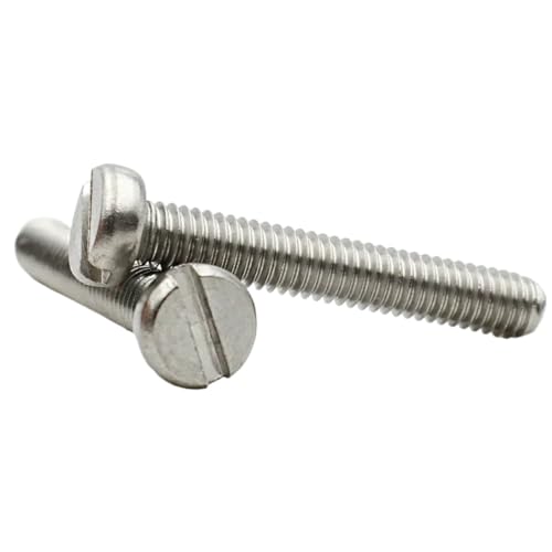 50 STÜCKE 304 A2-70 Edelstahl M1.6 M2 M2.5 M3 Schlitz Rundkopf Schlitz Spalte Rundzylinderschraube Bolzen(12mm,M2 (50pcs)) von KAPQIN