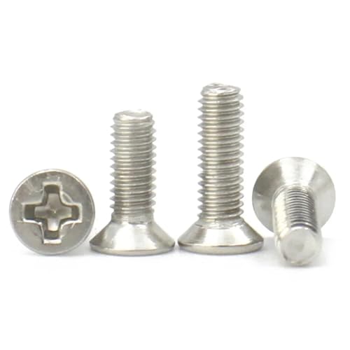 50 STÜCKE 304 Edelstahl M1 M1.2 M1.4 M1.6 Kreuzschlitzschrauben Flachsenkkopfschrauben(8mm,M1.2 (50pcs)) von KAPQIN