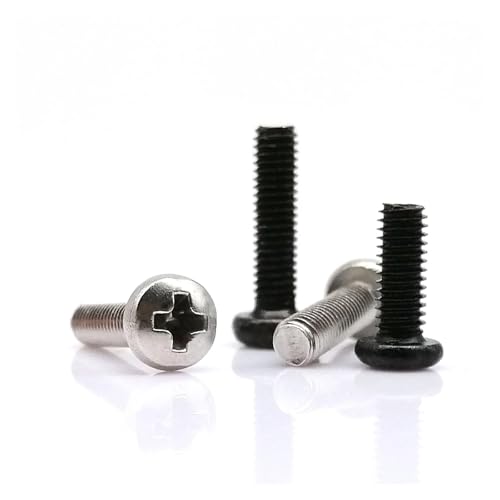 50 STÜCKE 304 Edelstahl M2 M2.5 M3 M3.5 M4 Winzige Mini-Reparatur Fix Laptop Computer Telefon Spielzeug Gläser Drucker Kreuzschlitzschrauben mit rundem Kopf(2.5mm,M2) von KAPQIN