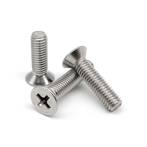 50 STÜCKE M2 M2.5 M3 M3.5 Kreuzschlitzschrauben Flachsenkkopfschrauben Bolzen A2-70 304 Edelstahl(5mm,M2 50pcs) von KAPQIN