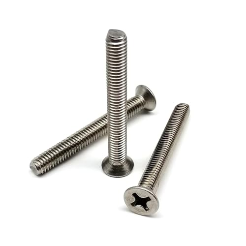 50 STÜCKE M2 M2.5 M3 M3.5 Verlängerte Kreuzschlitzschrauben mit flachem Senkkopf, Bolzen, lang, 3–100 mm, A2 304 Edelstahl(18mm,M3 50pcs) von KAPQIN