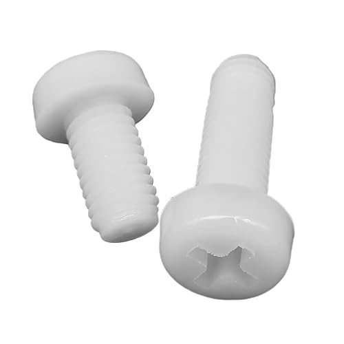 50PCS M2 M2.5 M3 M4 White Color Nylon Plastic Insulated Cross Phillips Pan Round Head Bolt Screw(6mm,M2.5) von KAPQIN