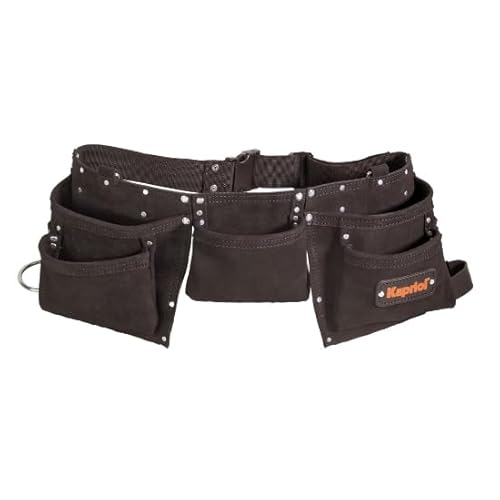 KAPRIOL BLACK LEATHER BAG 8 POCKETS von KAPRIOL