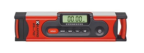 KAPRO 985D25 Digitale Wasserwaage mit Winkel-Messfunktion und LCD-Display mit Hintergrundbeleuchtung - Hohe Messgenauigkeit - 25 cm - Messung in Grad – Prozent - mm/m KAPRO 985D25 Digitale Wasserwaage mit Winkel-Messfunktion und LCD-Display mit Hintergrundbeleuchtung - Hohe Messgenauigkeit - 25 cm - Messung in Grad – Prozent - mm/m von KAPRO