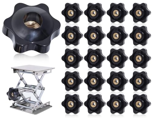KAPSING 20 Stück Sterngriffmutter M8, rändelmutter M8 Sterngriffmutter, Schwarzer Kunststoffmutter Messing Innengewinde Klemmknöpfe Griff für mechanische Geräte KAPSING 20 Stück Sterngriffmutter M8, rändelmutter M8 Sterngriffmutter, Schwarzer Kunststoffmutter Messing Innengewinde Klemmknöpfe Griff für mechanische Geräte von KAPSING