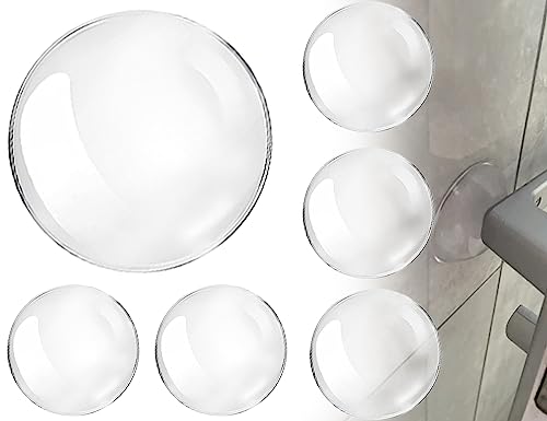 KAPSING 6 Stück türstopper wand Set, türstopper selbstklebend, Türstopper, Türpuffer Transparent, runde Türpuffer Wand, Gummipuffer Selbstklebend für Tür, Wände von KAPSING