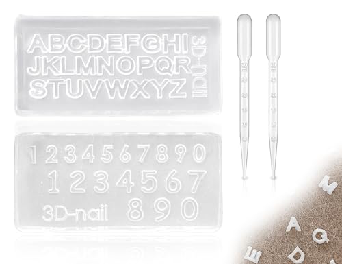 KAPSING Silikonform Gießformen, Mini Nummer 0-9 und A-Z Buchstabe Epoxidharz Formen, wachsbuchstaben für Kerzen, für DIY Nailart Nägel Zubehör Kuchen Dekoration KAPSING Silikonform Gießformen, Mini Nummer 0-9 und A-Z Buchstabe Epoxidharz Formen, wachsbuchstaben für Kerzen, für DIY Nailart Nägel Zubehör Kuchen Dekoration von KAPSING