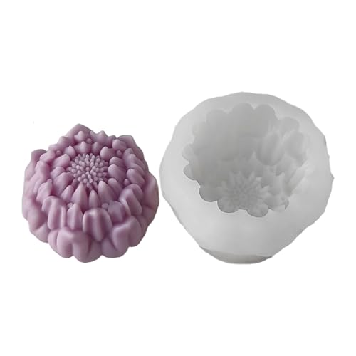 Elegante Blumen-Silikonform für Ornamente, stilvolle Blumen-Silikonform zum Basteln von Kerzen und kreativen Projekten von KAQNTUD