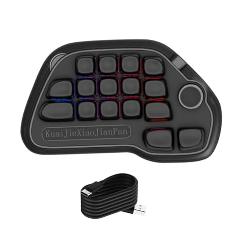 KAQNTUD Programmierbare Kabel, mechanischer Numpad, 17 Tasten, Hot-Swap-fähiger USB-Nummernblock mit RGB-Hintergrundbeleuchtung und PBT-Tastenkappen, Laptop KAQNTUD Programmierbare Kabel, mechanischer Numpad, 17 Tasten, Hot-Swap-fähiger USB-Nummernblock mit RGB-Hintergrundbeleuchtung und PBT-Tastenkappen, Laptop von KAQNTUD