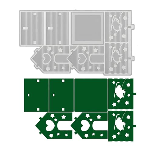 Modulares Weihnachtshaus-Silikonform für Bastelprojekte und festliche Ornamente, Nachtlicht-Harz-Werkzeug, leicht zu lösen, Silikonform für Anfänger von KAQNTUD