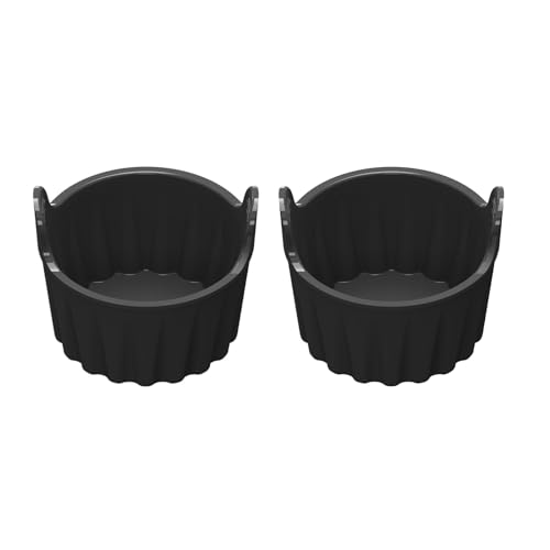 Set mit 2 einfach zu bedienenden Luftfritteusen, Auflaufförmchen, Silikon-Auflaufförmchen, Silikon-Eierherstellung, Becher, Pochierer von KAQNTUD