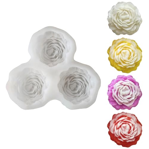 Silikon-Bastelform, Kerzenformen, Pfingstrosen, Blumen-Form, handgefertigt, Silikon-Textur, handgefertigtes Zubehör für Kerzen Silikon-Bastelform, Kerzenformen, Pfingstrosen, Blumen-Form, handgefertigt, Silikon-Textur, handgefertigtes Zubehör für Kerzen von KAQNTUD